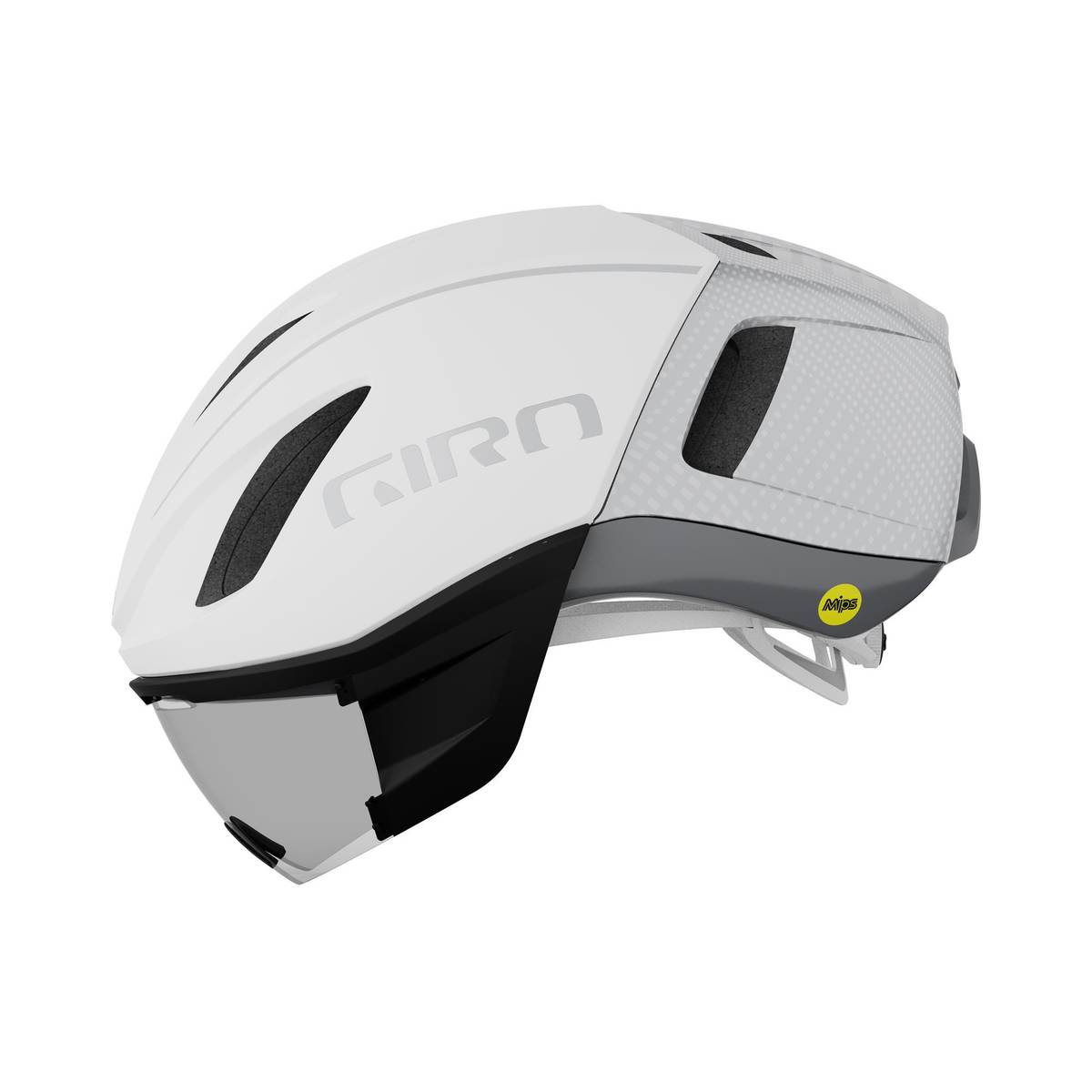 Giro Vanquish MIPS Matt Hvit/Sølv Aero/Landeveishjelm