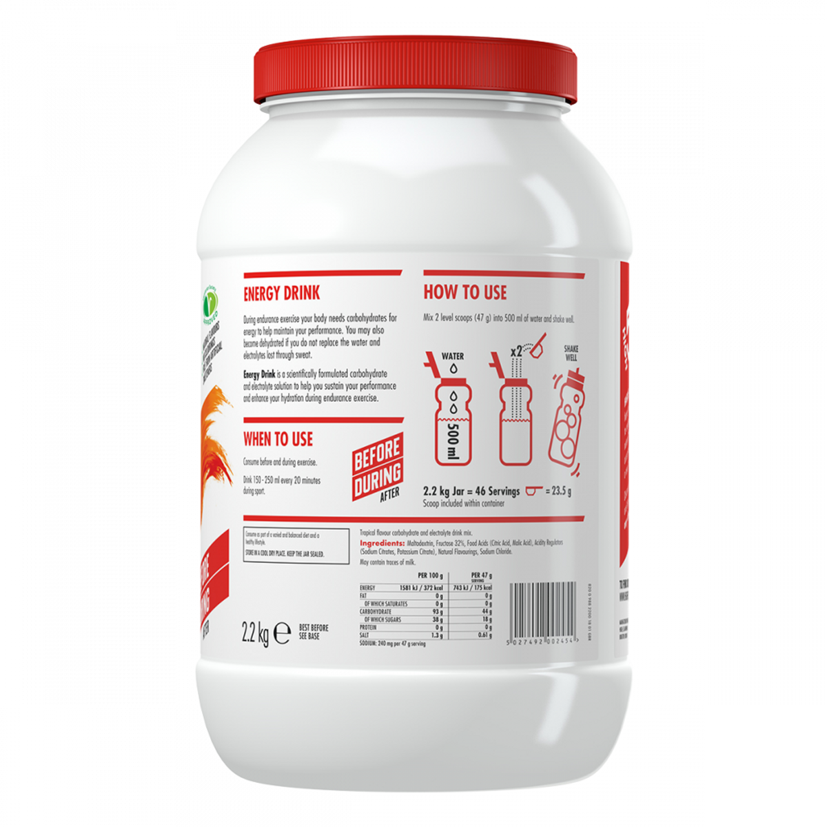 High5 Energy Drink Tropisk 2,2kg Sportsdrikk Pulver