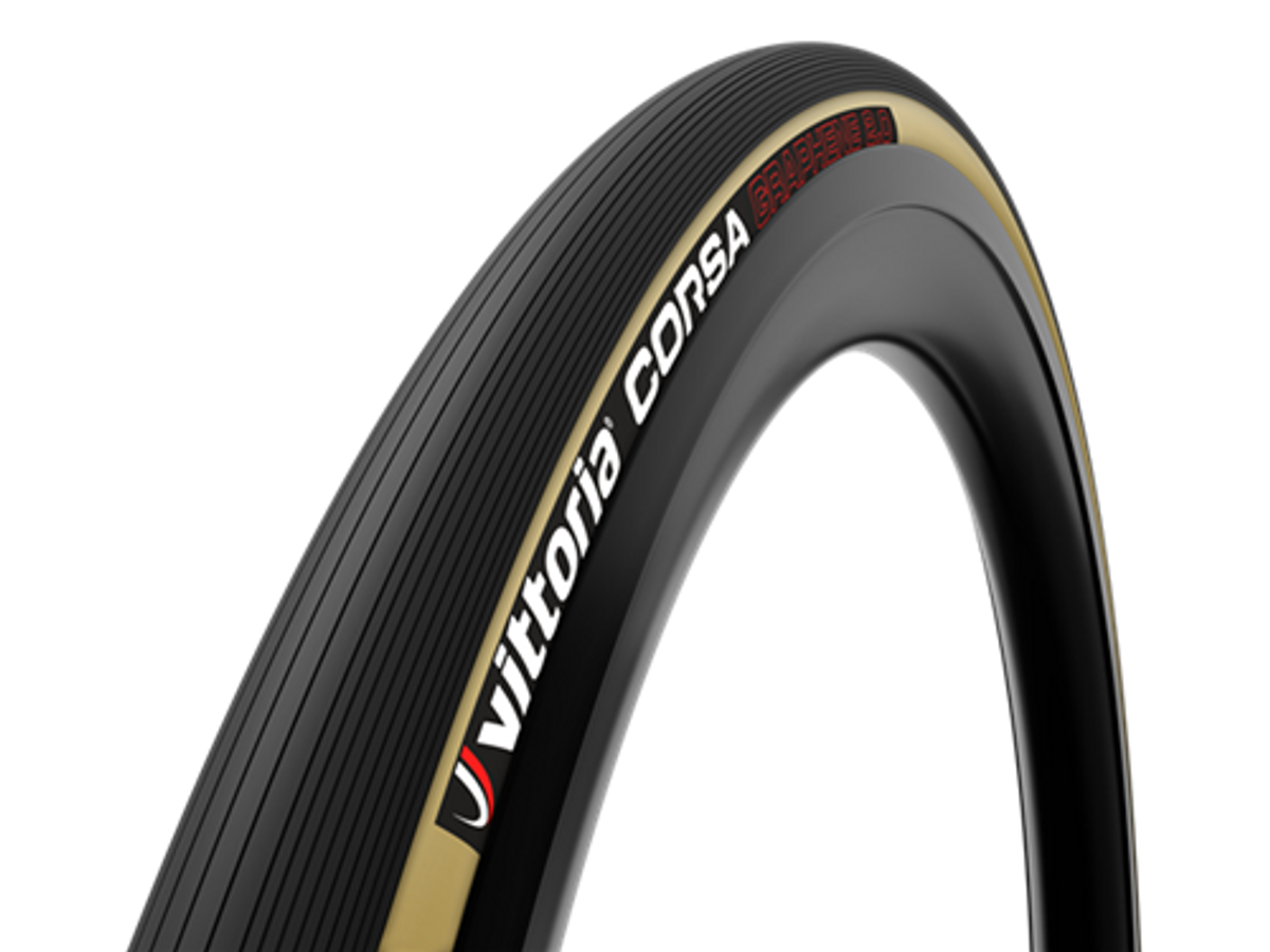 Vittoria Corsa G2 25-622mm, Svart/Brunt Foldbar Dekk