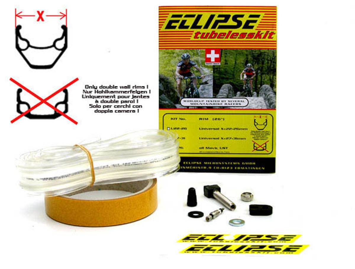 Eclipse Tubelesskit universal, 22mm-26mm bredde