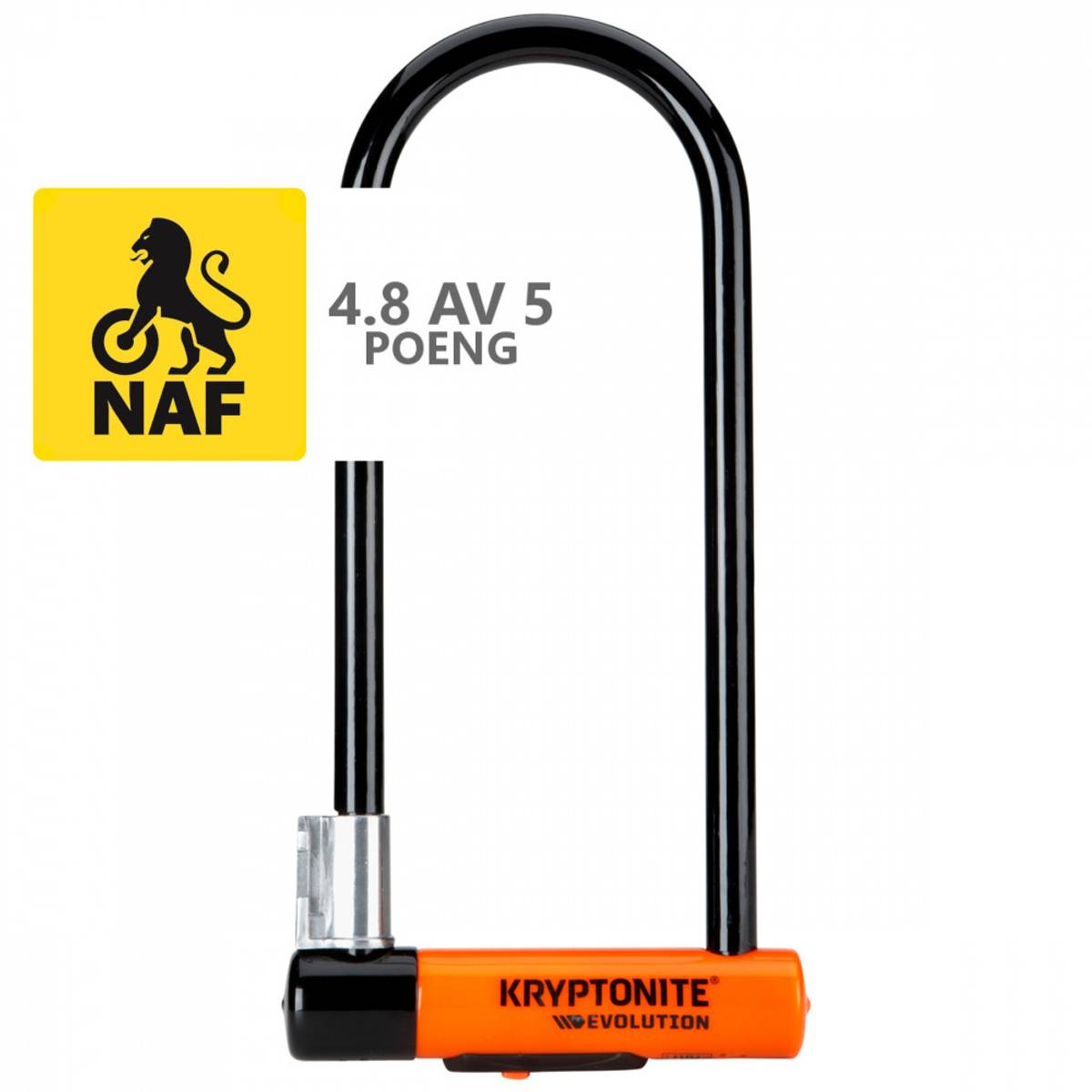 Kryptonite Evolution Serie 4 LS, 10,2 x 29,2cm Sykkellås