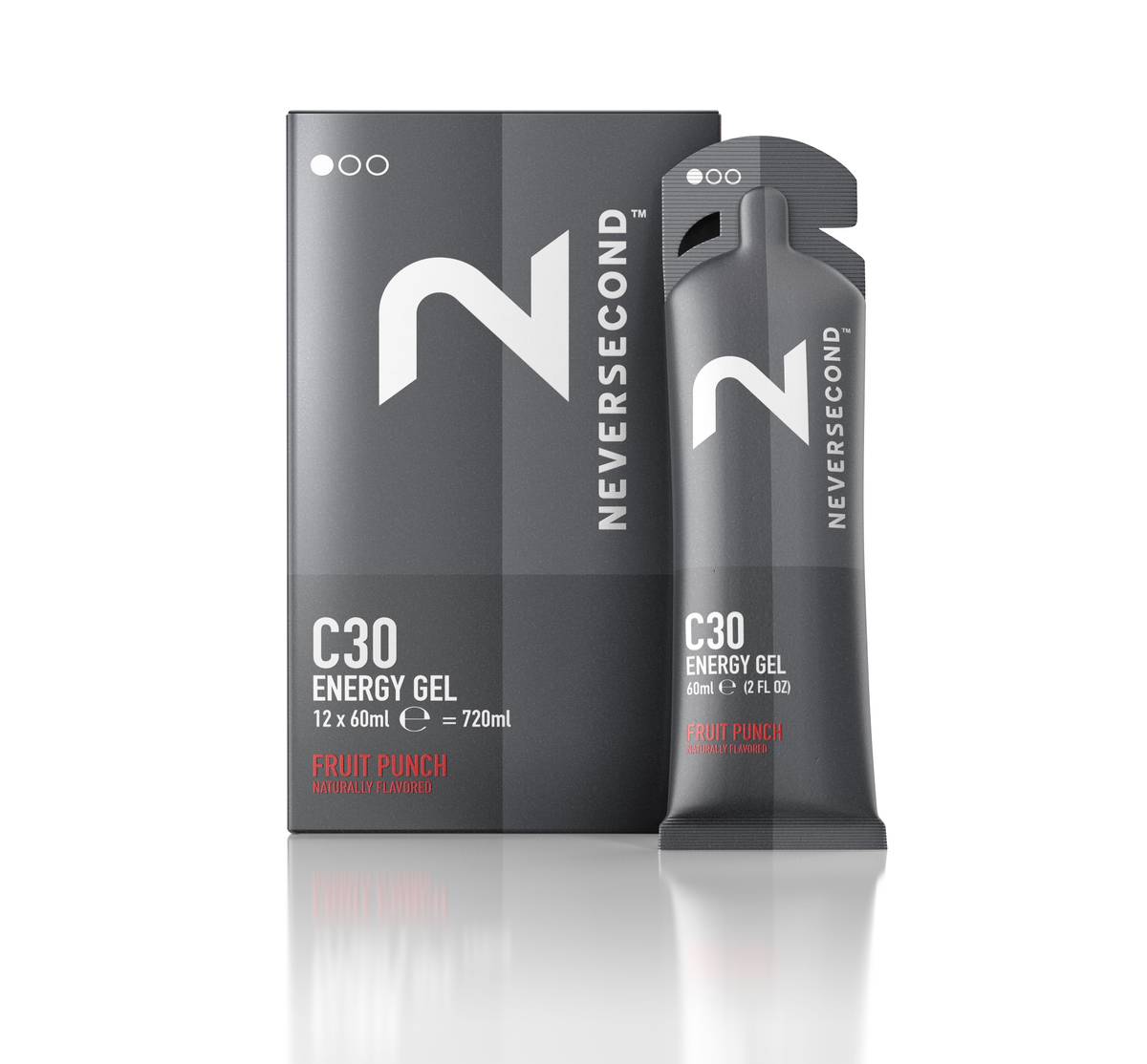 NeverSecond C30 Energy Gel Fruit Punch 12 stk